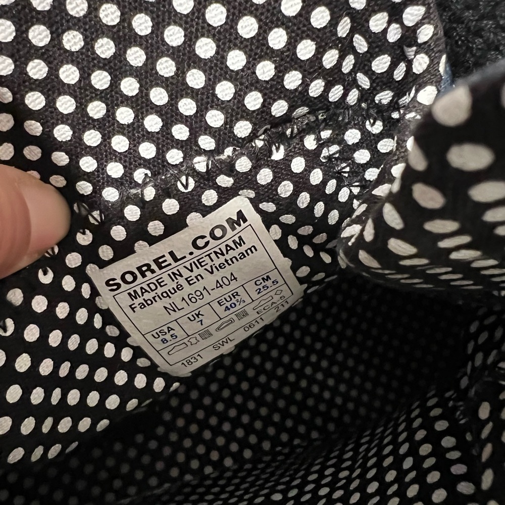 SOREL Tivoli Rain Boots Navy Blue Waterproof Polka Dot Sz 8.5 - Picture 7 of 7
